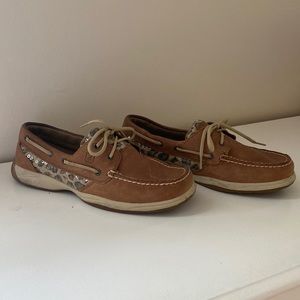 Leopard Sperry Shoes